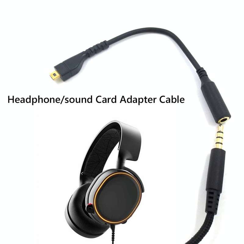 For SteelSeries Arctis 3 5 7 Pro Headphone Sound Card Adapter Cable Audio Cable(B Style)