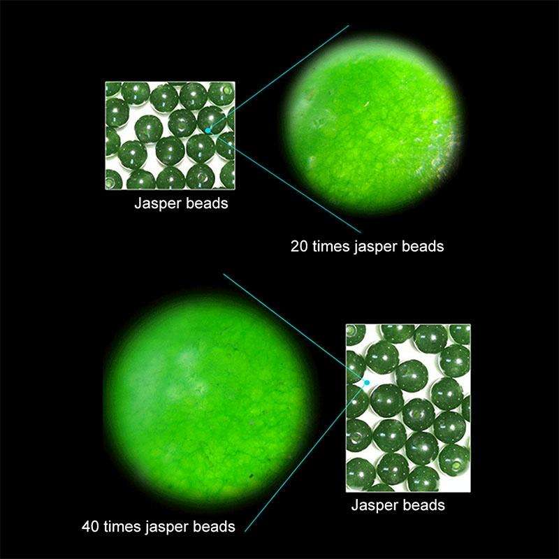 20X - 40X Magnification Zoom Lens Pocket Microscope with LED Light(Silver)
