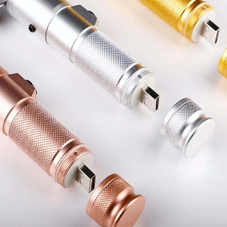 Ear Cleaning Hand Lamp USB Charging Otoscope(Elegant Gold)