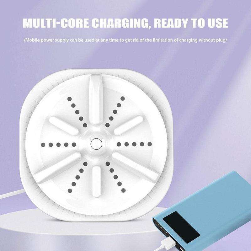 Portable Mini Turbo Switch Three-Speed Timing Washing Machine, Size: Vibration(White)