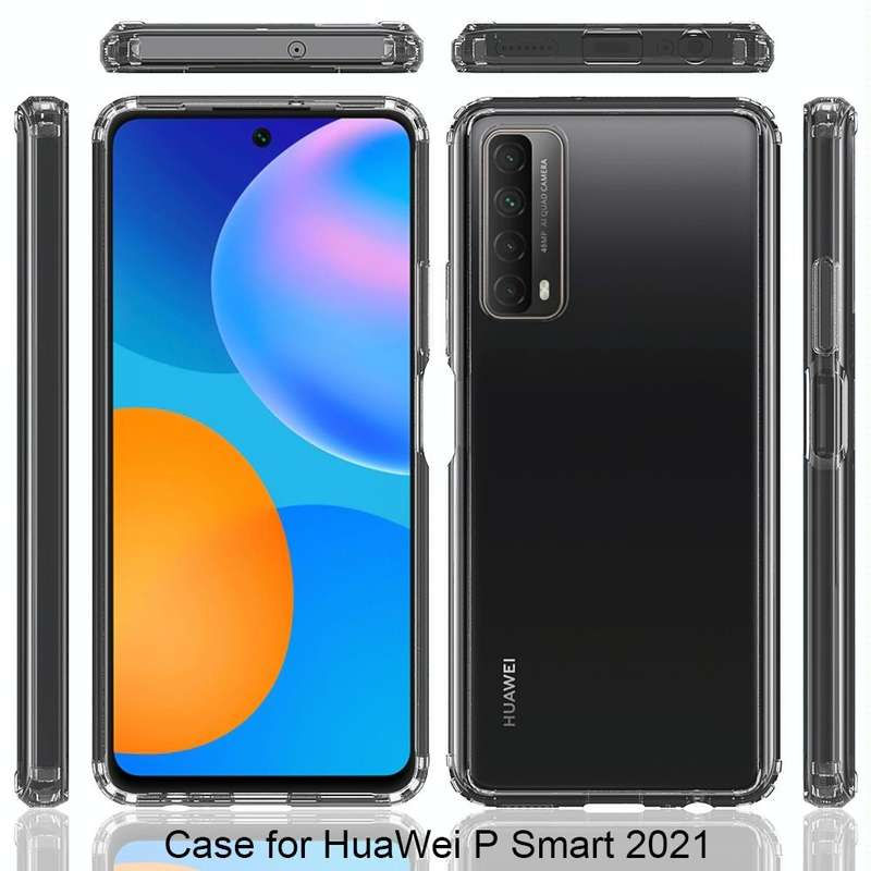 For Huawei Y7A / P Smart 2021 Shockproof Scratchproof TPU + Acrylic Protective Case(Black)