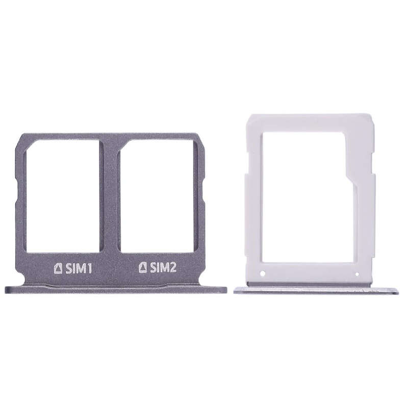 For Galaxy A9100 / A9 (2016) 2 SIM Card Tray + Micro SD Card Tray (Black)