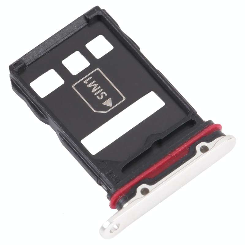 SIM Card Tray + NM Card Tray for Huawei P50 Pro+ (Silver)