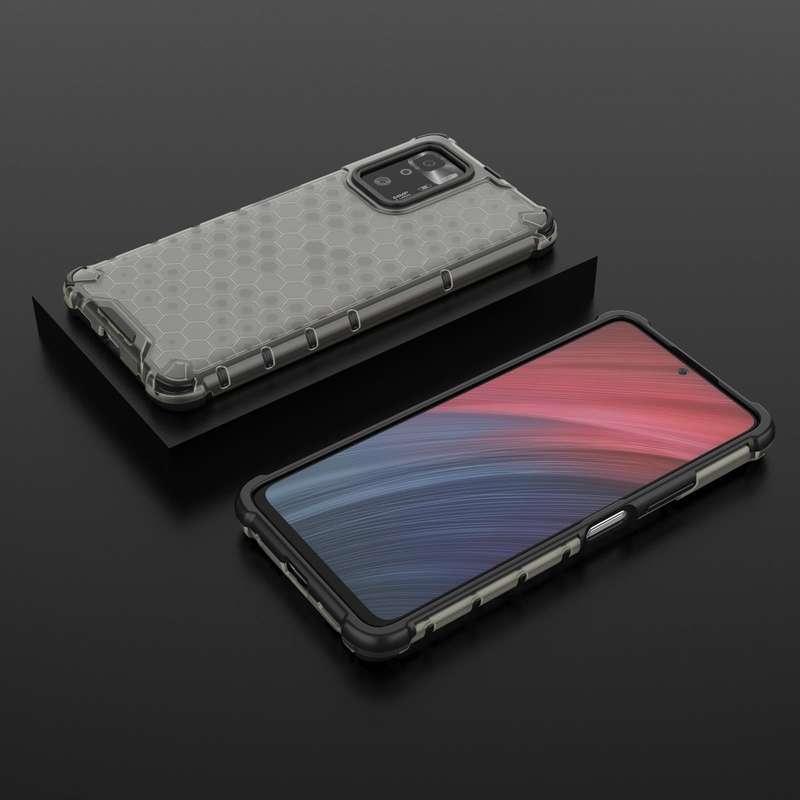 For Xiaomi Redmi Note 10 Pro 5G Shockproof Honeycomb PC + TPU Protective Case(Black)