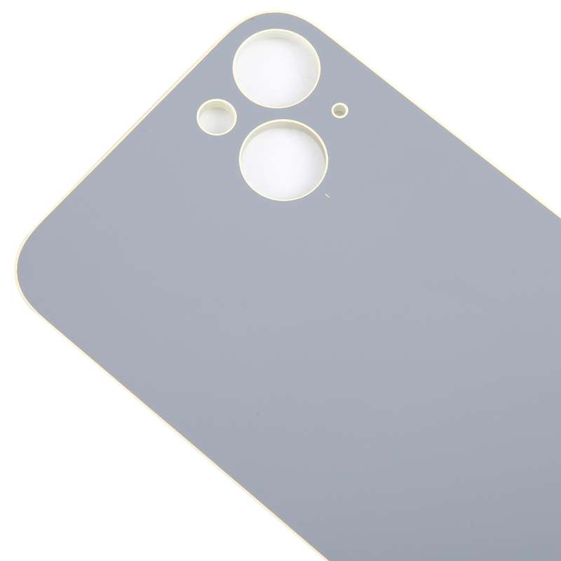 For iPhone 15 Plus Easy Replacement Big Camera Hole Glass Back Battery Cover(Yellow)