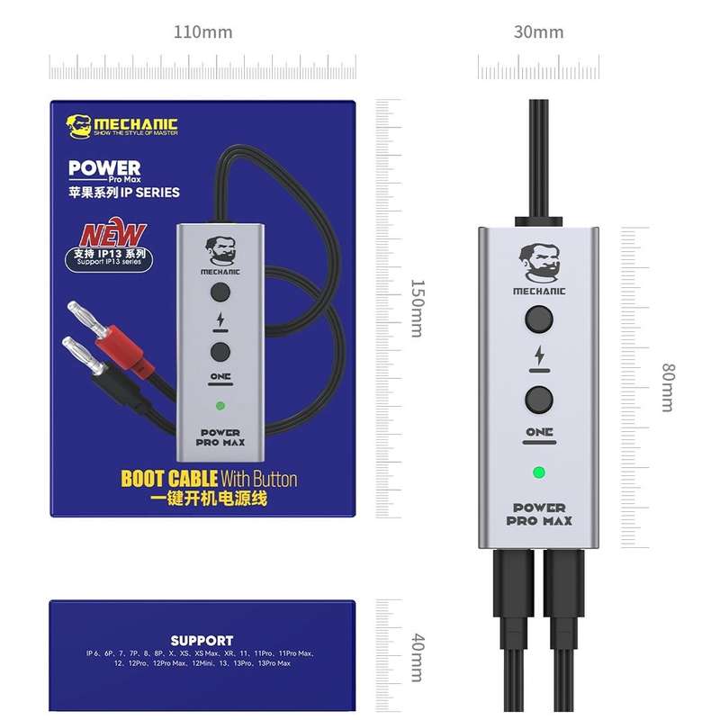 Mechanic Power Pro Max Phone Maintenance Power Boot Cable for iPhone 6 to 13 Pro Max