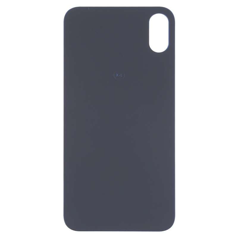 Easy Replacement Big Camera Hole Glass Back Battery Cover for iPhone X / XS(Blue)