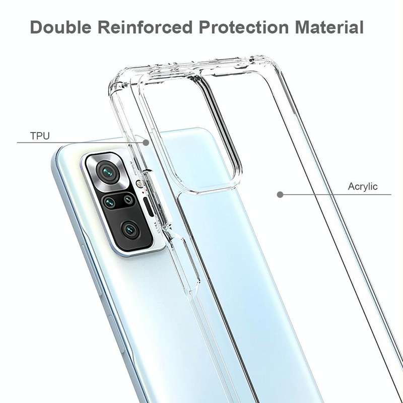 For Xiaomi Redmi Note 10 Pro Shockproof Scratchproof TPU + Acrylic Protective Case(Transparent)