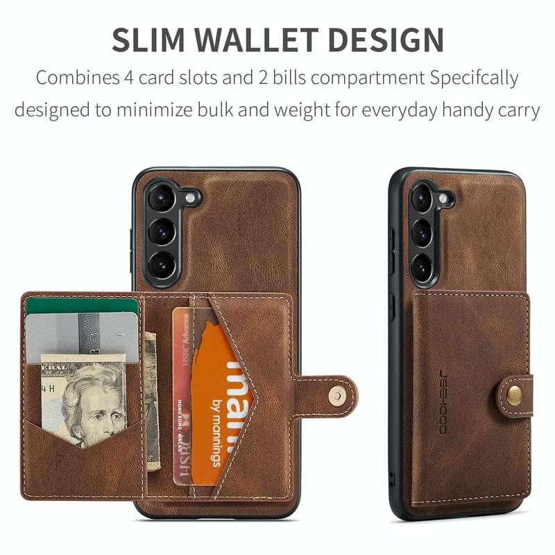 For Samsung Galaxy A54 5G / A54 4G JEEHOOD Retro Magnetic Detachable Protective Phone Case with W...