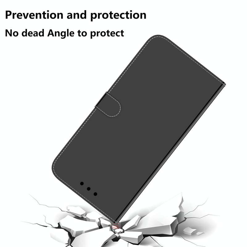 For Tecno Spark Go 2022 / Spark 8C Imitated Mirror Surface Horizontal Flip Leather Phone Case(Black)