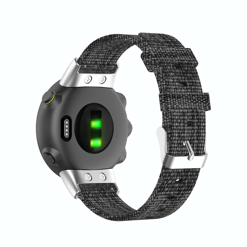 For Garmin Forerunner 45 / 45S / Swim 2 Universal Nylon Canvas Watch Band(Grey)