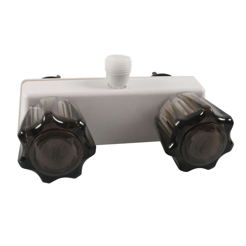 A7616-01 Dual Knob RV Shower Faucet Valve Diverter(Brown)