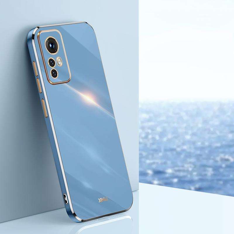 For Xiaomi 12 Lite XINLI Straight Edge 6D Electroplate TPU Phone Case(Celestial Blue)