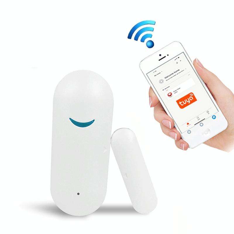 Tuya WiFi Door Magnetic Sensor Remote Intelligent Linkage Doors Windows Switch Anti-alarm APP Rem...