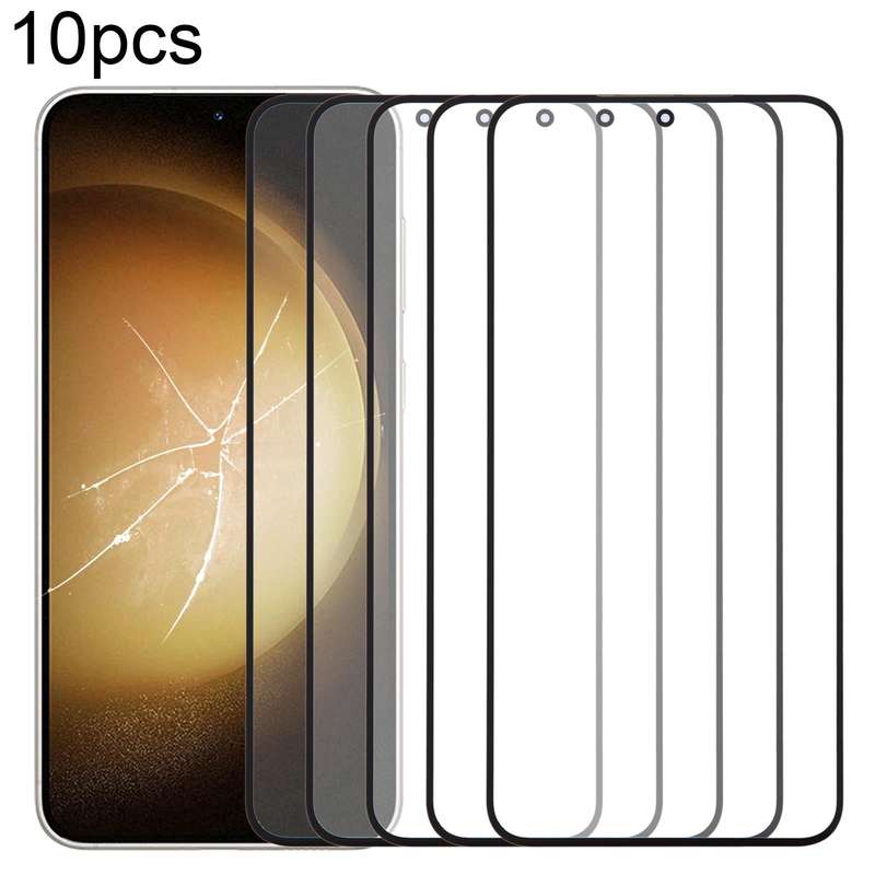 For Samsung Galaxy S23+ SM-S916B 10pcs Front Screen Outer Glass Lens with OCA Optically Clear Adh...