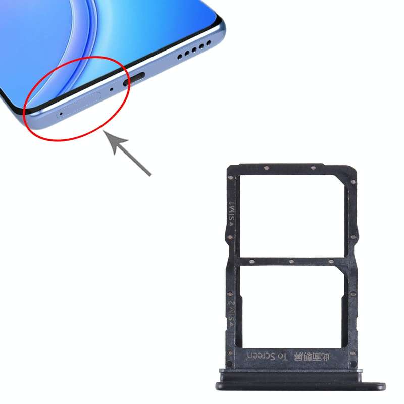 For Honor V40 Lite SIM + SIM Card Tray (Black)