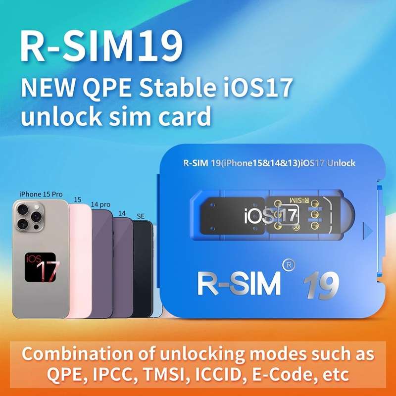 R-SIM 19 Turns Locked Phone Into Unlocked iOS17 System Universal 5G Unlocking Card