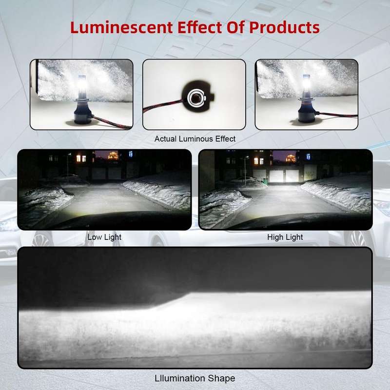 2 PCS S2 H13 / 9008 DC9-36V / 25W / 6000K / 2500LM IP68 Car LED Headlight Lamps(Cool White)