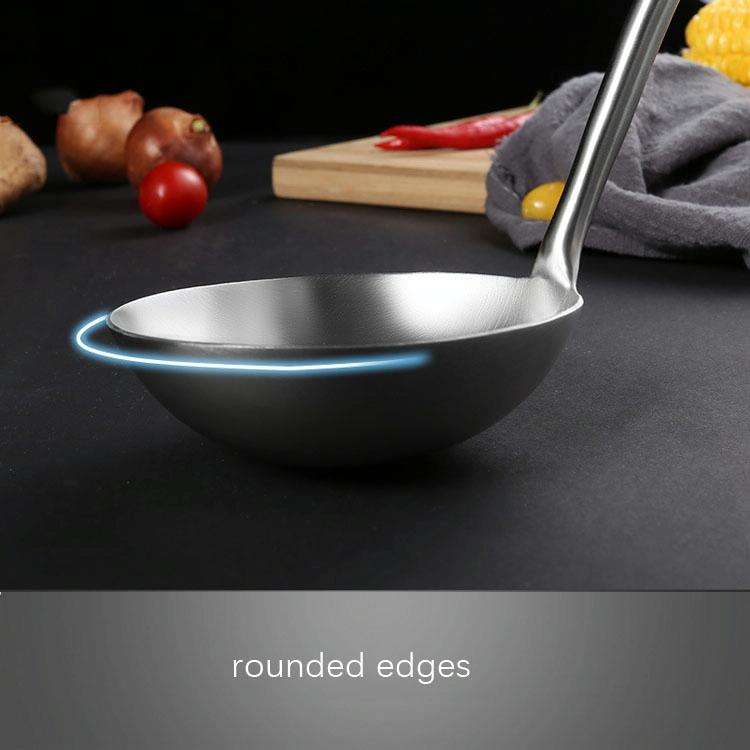 304 Stainless Steel Wooden Handle Kitchenware Kitchen Equipment, Style: Rice Spoon
