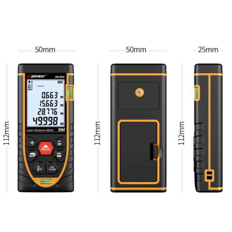 SNDWAY SW-M100 Laser Distance Meter Infrared Measuring Instrument, Distance: 100m