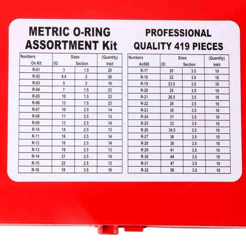 419pcs/set O-Type Nitrile Rubber Sealing Ring Combination