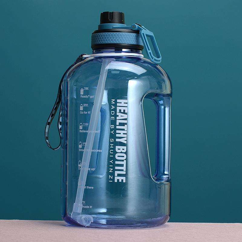2.2L Large-Capacity Water Cup Sports And Fitness Straw Large Water Bottle Heat-resistant Plastic ...