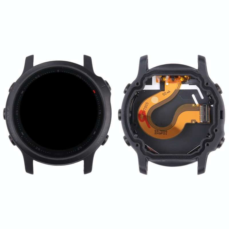 LCD Screen and Digitizer Full Assembly With Frame for Garmin Fenix 6S(Black)