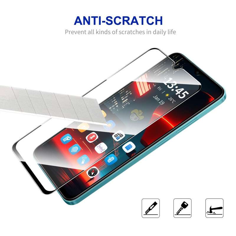 For Nokia C21 Plus 10pcs ENKAY Full Glue High Aluminum-silicon Tempered Glass Film
