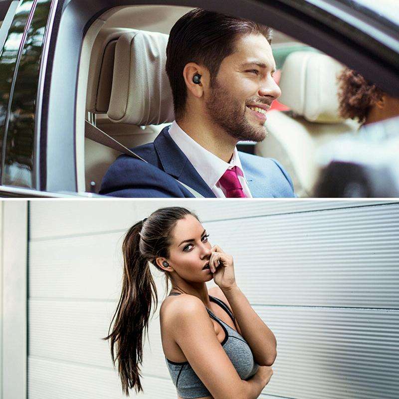 Drawer Type S2 Ear-in TWS Bluetooth V5.0 Wireless Earphones(Grey)
