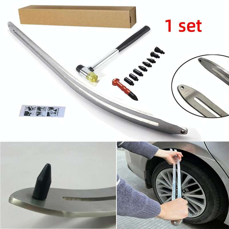 N7 12 in 1 Car Paintless Dent Removal Fender Damage Repair Puller Lifter Arc Crowbar Tools Hook R...