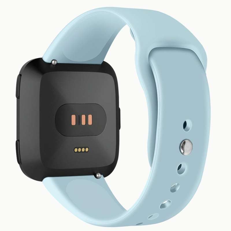 For Fitbit Versa 2 / Fitbit Versa / Fitbit Versa Lite Solid Color Silicone Watch Band, Size:L(Bab...