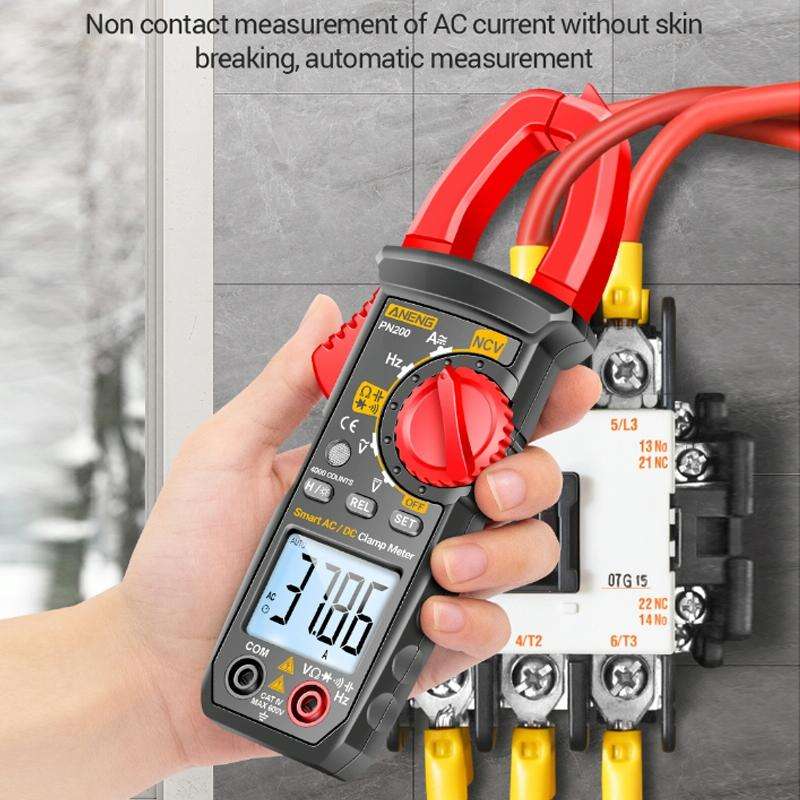 ANENG PN200 AC/DC Measurement High Precision Multifunctional Clamp Meter(Red)