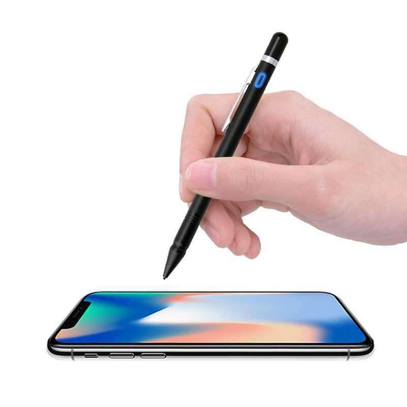 1.5-2.3mm Rechargeable Capacitive Touch Screen Active Stylus Pen(White)