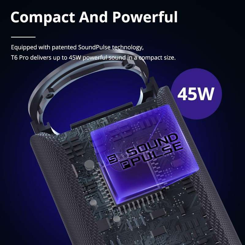 Tronsmart T6 Pro 45W LED Light Portable Outdoor Waterproof Bluetooth 5.0 Speaker