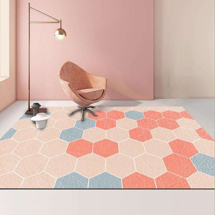 Modern Abstract Geometric Living Room Rug Coffee Table Cushion, Size: 50x80cm(09)