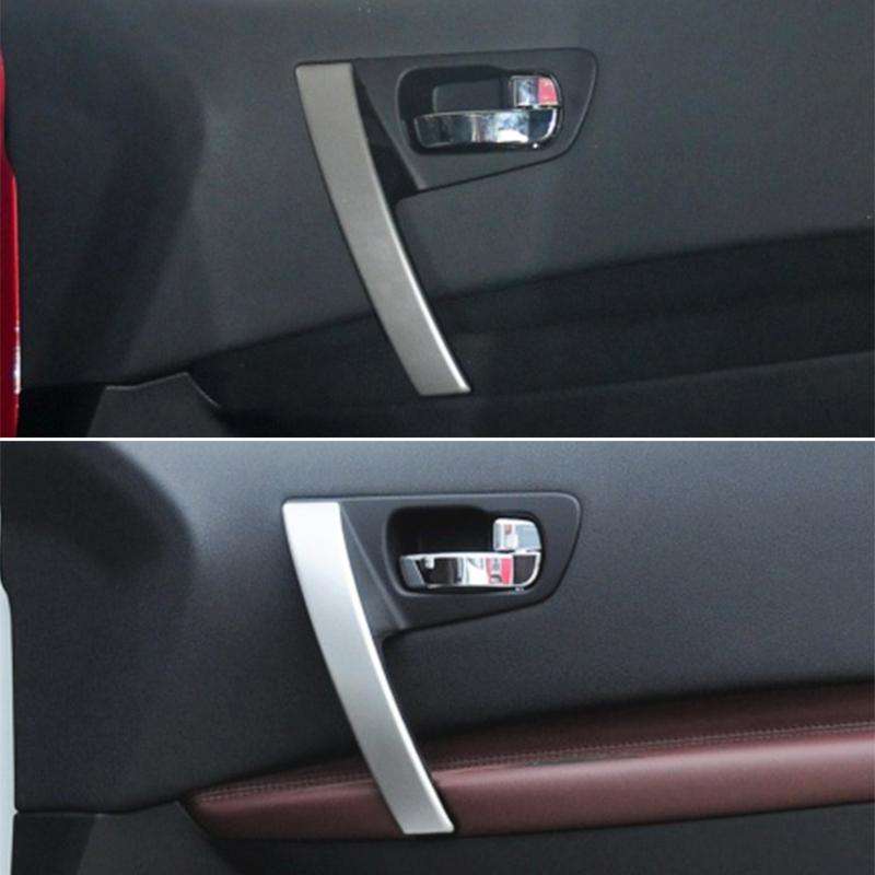 For Nissan Qashqai Left-Drive Car Door Inside Handle Cover, Type:Cover Right(Carbon Fiber)