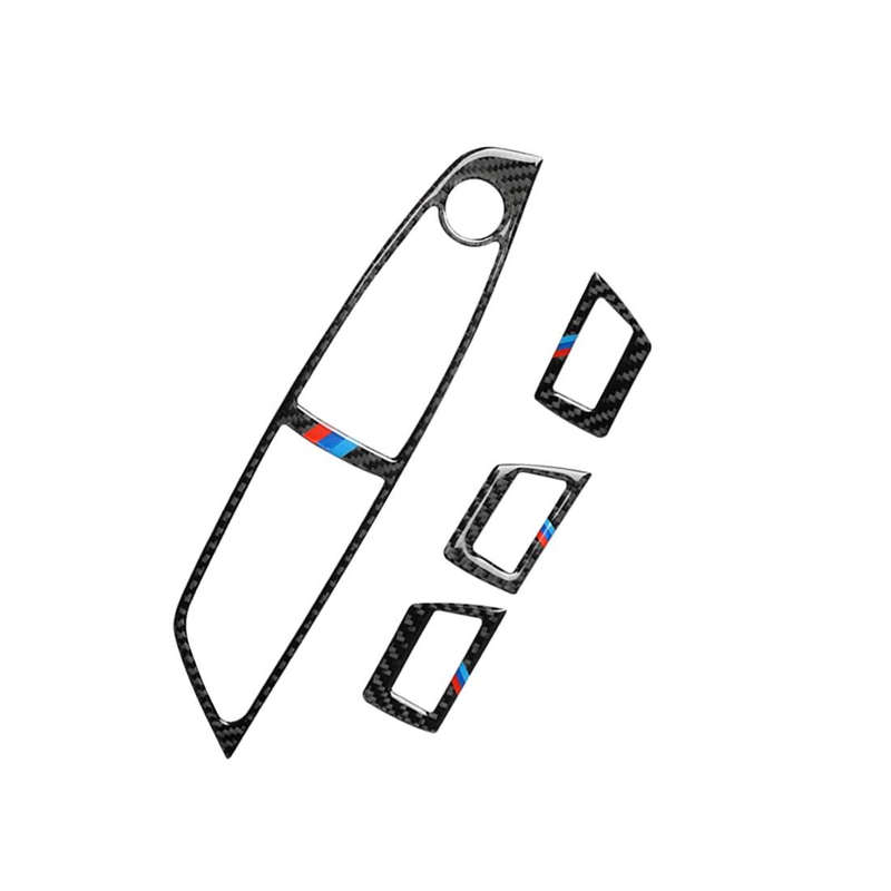 Three Color Carbon Fiber Car Right Driving Lifting Panel Decorative Sticker for BMW 5 Series F10 ...