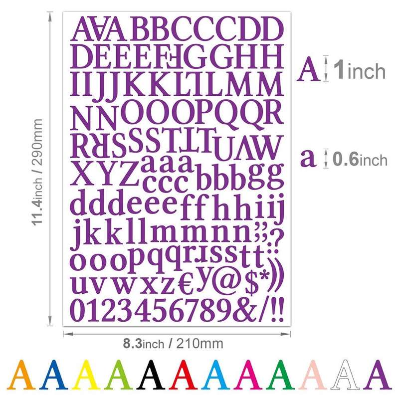 10 PCS Waterproof Alphabet DIY Handbook Sticker Gift Decoration Office Sticker(White)