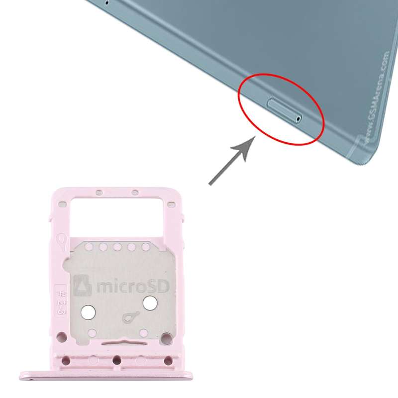 For Samsung Galaxy Tab S6 Lite / SM-P615 SIM Card Tray + Micro SD Card Tray (Pink)