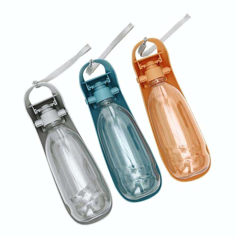 Dog Go Out Water Bottle Pet Water Fountain Foldable Portable Water Cup(Blue)