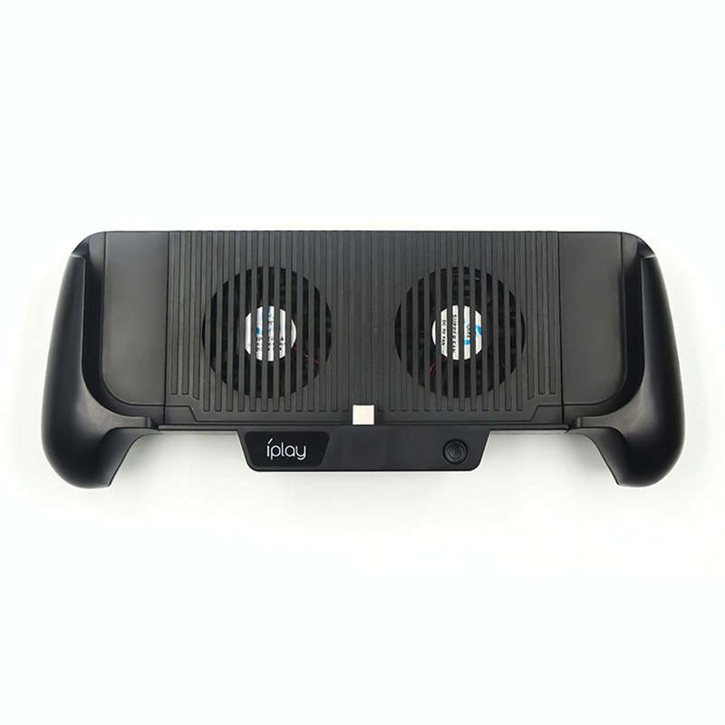 IPLAY Host Charging Grips Stand Shell Cooling Fan for Switch Lite(Black)