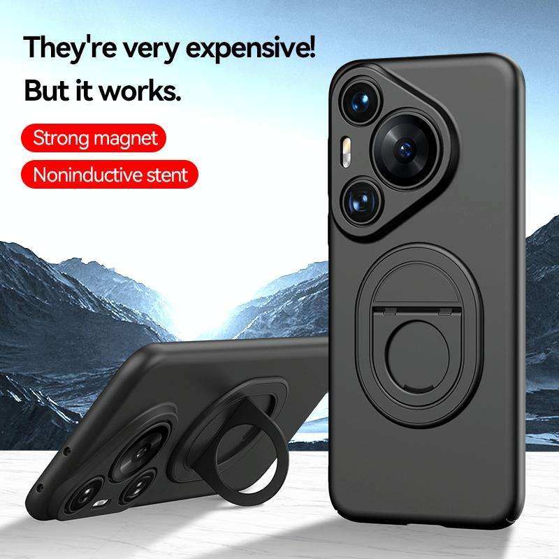 For Huawei Pura 70 Pro / Pura 70 Pro+ Magsafe Hidden Fold Holder Full Coverage Shockproof Phone C...