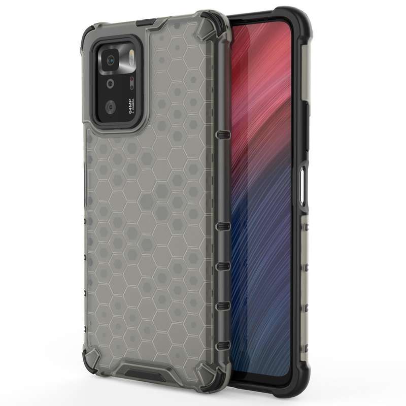 For Xiaomi Redmi Note 10 Pro 5G Shockproof Honeycomb PC + TPU Protective Case(Black)