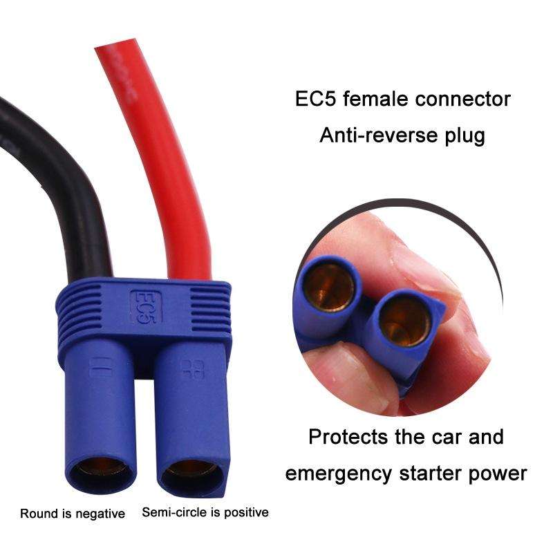 Car Emergency Starter Power Battery Connection Lighter Cable(Large Clip)