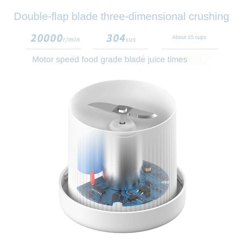 Wireless Charging Outdoor Portable Mini Electric Juicer (Pink)