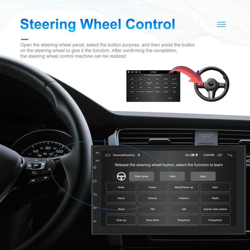 A3194 7 Inch Android 11 Central Control Carplay 2+32G Car Large Screen Navigation Reversing Video...