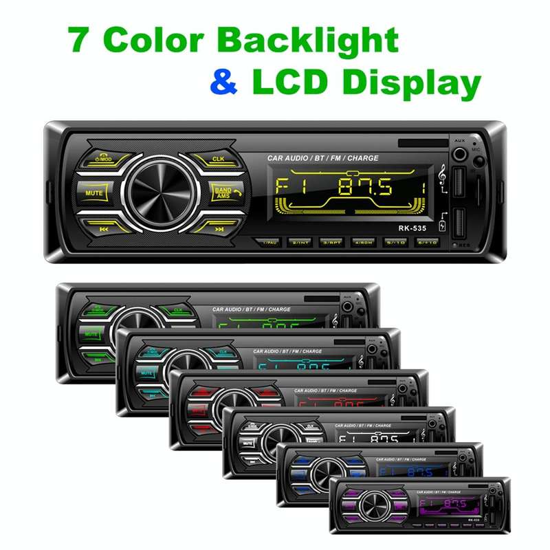 RK-535 Car Stereo Radio MP3 Audio Player with Remote Control, Support Bluetooth Hand-free Calling...
