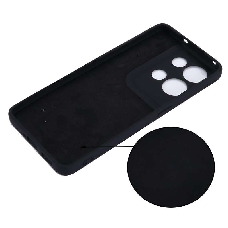 For OPPO Reno8 Pro 5G Global Pure Color Liquid Silicone Shockproof Phone Case(Black)