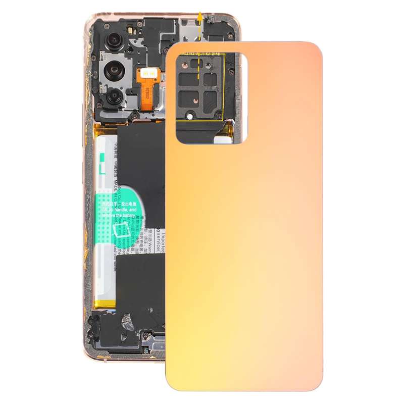 For vivo S12 / V23 5G V2162A V2130 Glass Battery Back Cover (Yellow)
