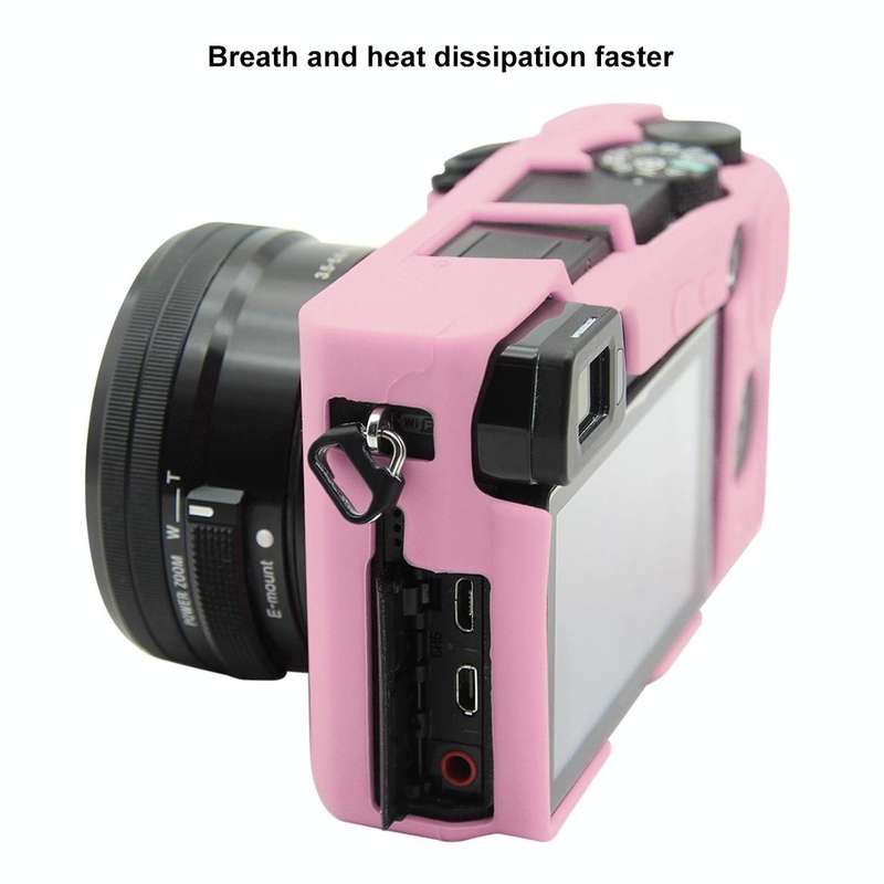 PULUZ Soft Silicone Protective Case for Sony ILCE-6300 / A6400(Pink)